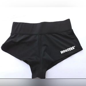 Hooters Girl Worn Rare Super Sexy Cheeky Uniform Shorts Black Size MEDIUM